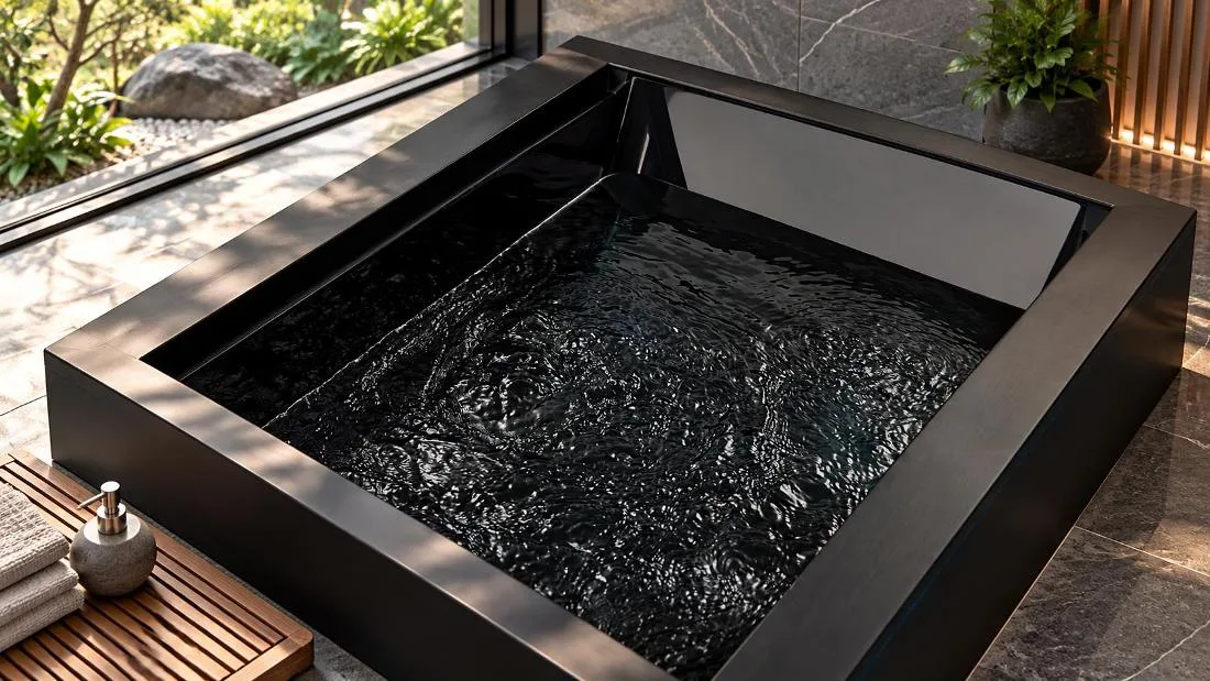 Rectangular Cold Plunge Tub Architecture High-finish rectangular cold plunge tub with Chinese white acrylic interior