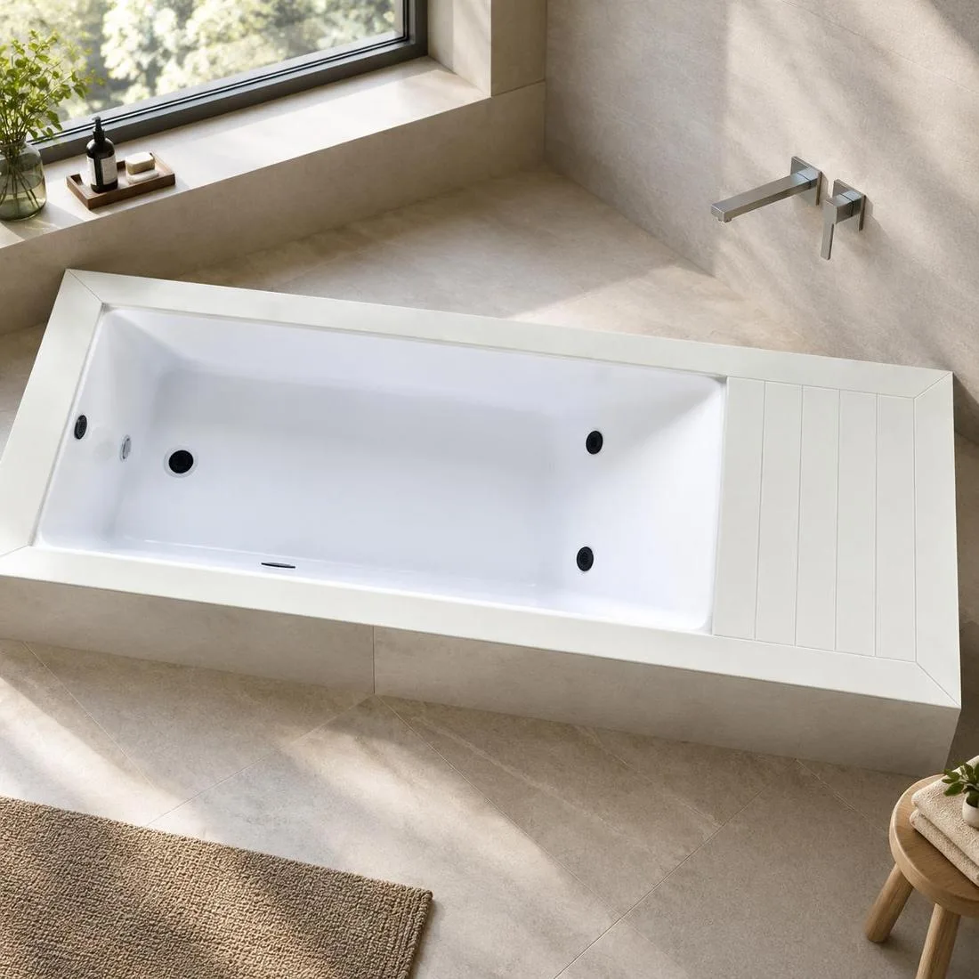 Single-Person Plunge Basin Structure Overhead plan view of single-person cold plunge tub